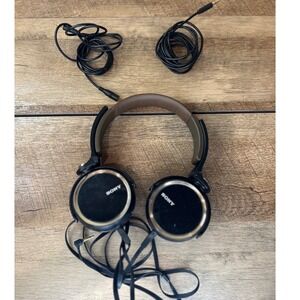 Sony MDR ZX110NC Noise Cancelling Headphones Black Brown Audio Cord Included